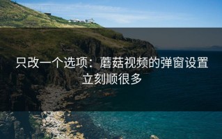 只改一个选项：蘑菇视频的弹窗设置立刻顺很多