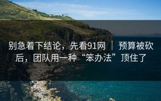 别急着下结论，先看91网 ｜ 预算被砍后，团队用一种“笨办法”顶住了