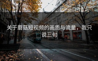 关于蘑菇短视频的画质与流量，我只说三句