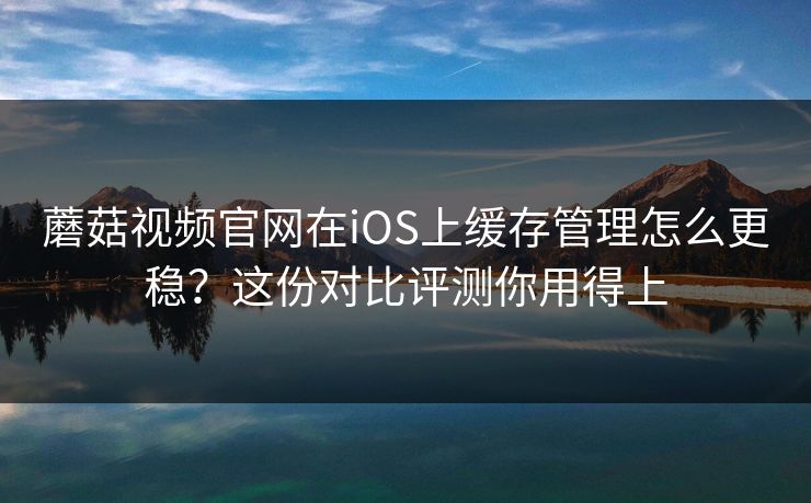 蘑菇视频官网在iOS上缓存管理怎么更稳？这份对比评测你用得上