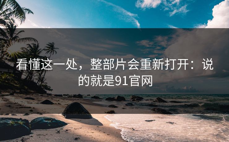 看懂这一处，整部片会重新打开：说的就是91官网
